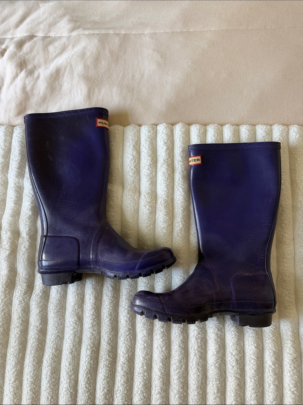 Hunter Kids Deep Purple original gloss Rain Boots